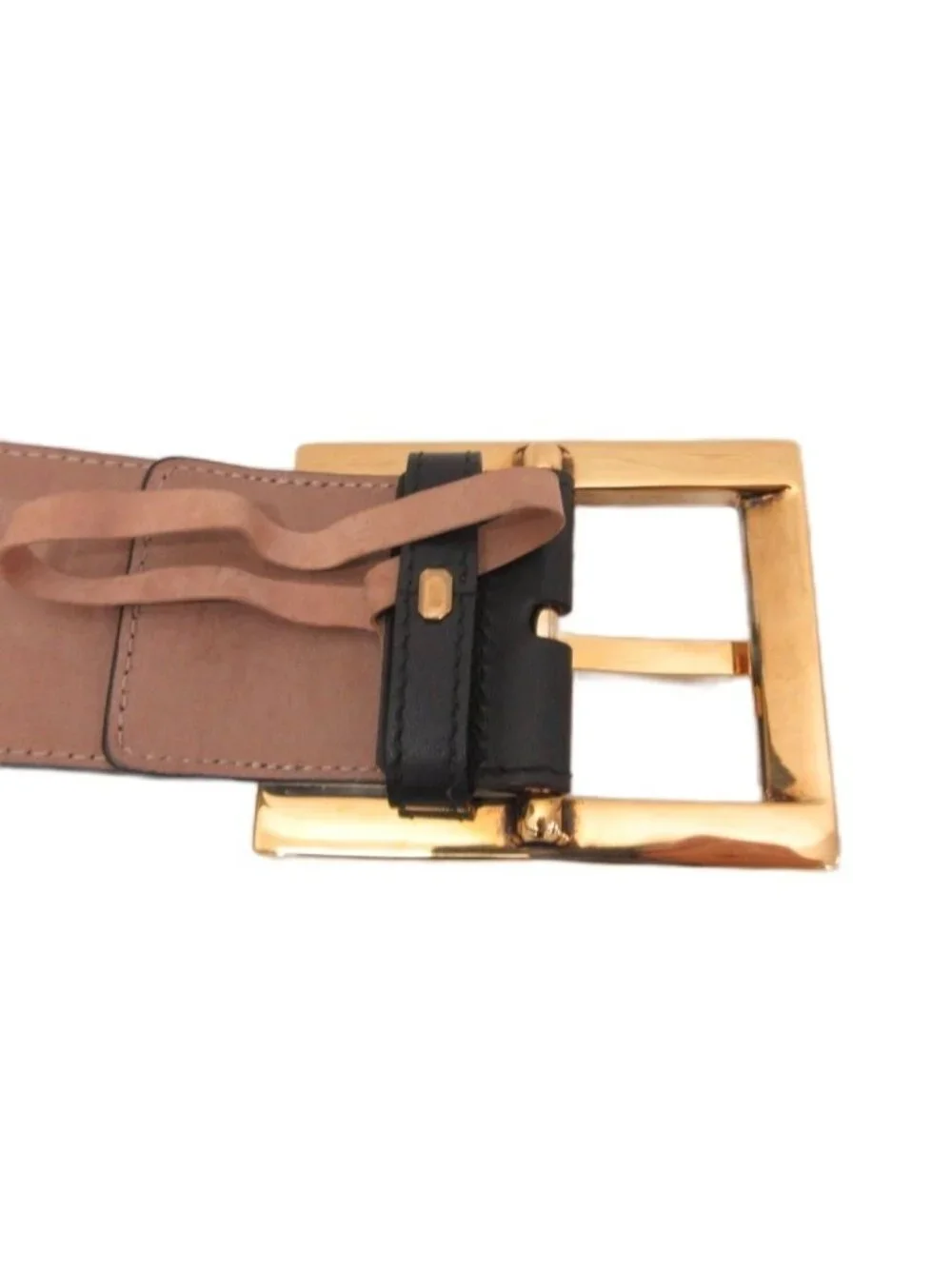 Gucci Wide Belt Calf Hair Leopard Square Buckle